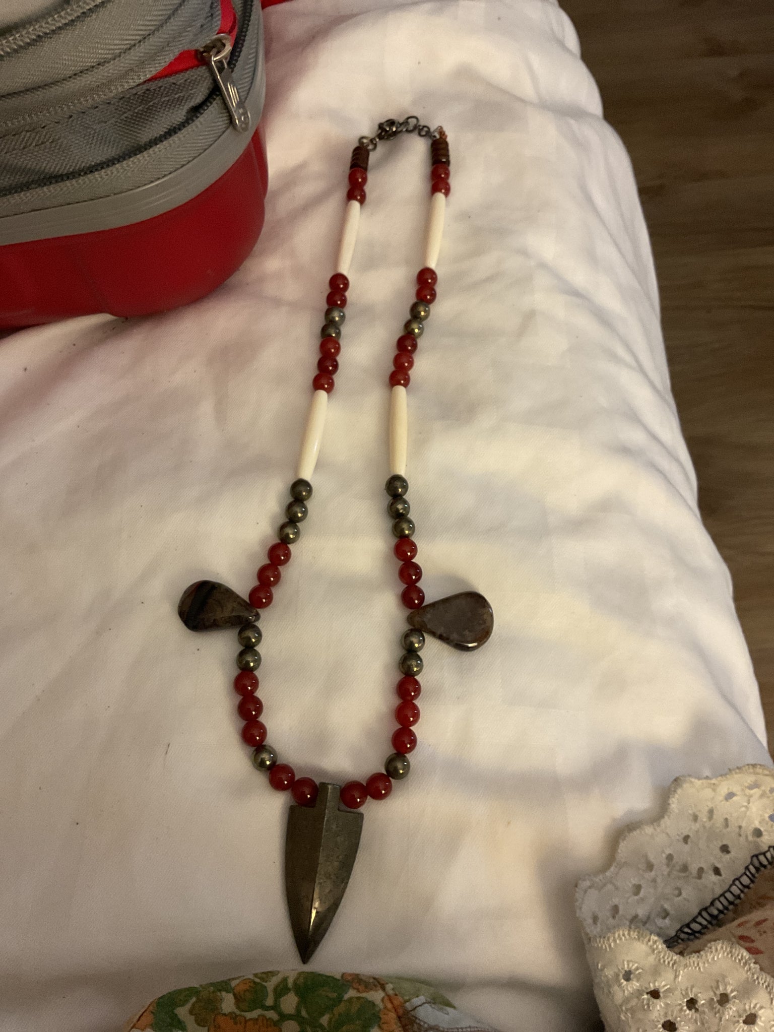 Pyrite and Montana Agate Necklace