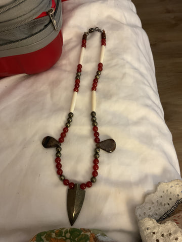 Pyrite and Montana Agate Necklace