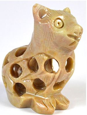 Cat Carving Soapstone | 2"