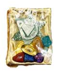 Chinese Coin w/ stones | Good Fortune Charms