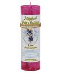 Love Pillar Candle with Fairy Dust Necklace | 6 1/2" tall