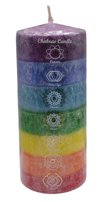 Chakra pillar candle | 3" x 6" 7