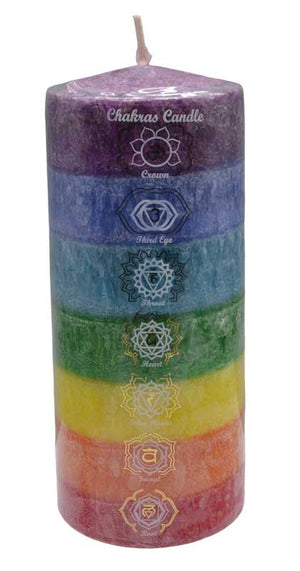 Chakra pillar candle | 3" x 6" 7