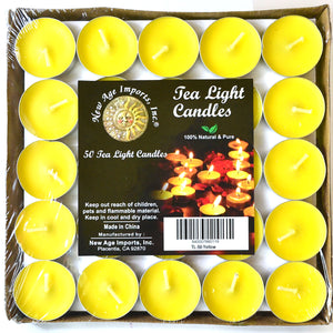 2 hour Yellow Tea Light | Set of 50