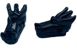 Dragon's Head Obsidian, Black |  1 3/4"  | (set of 2)