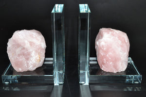 Rose Quartz book ends | Set of 2