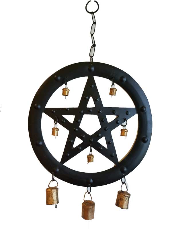 Black Pentagram Wind Chime | 9 1/2"