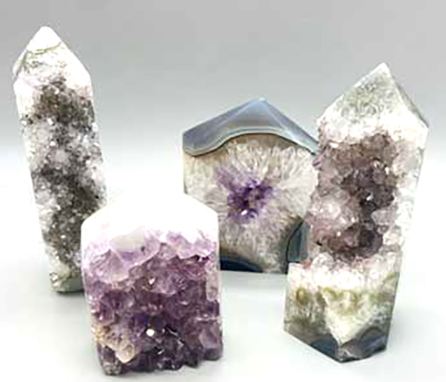 Amethyst obelisk W Druse on front | 1.4-1.8 lb