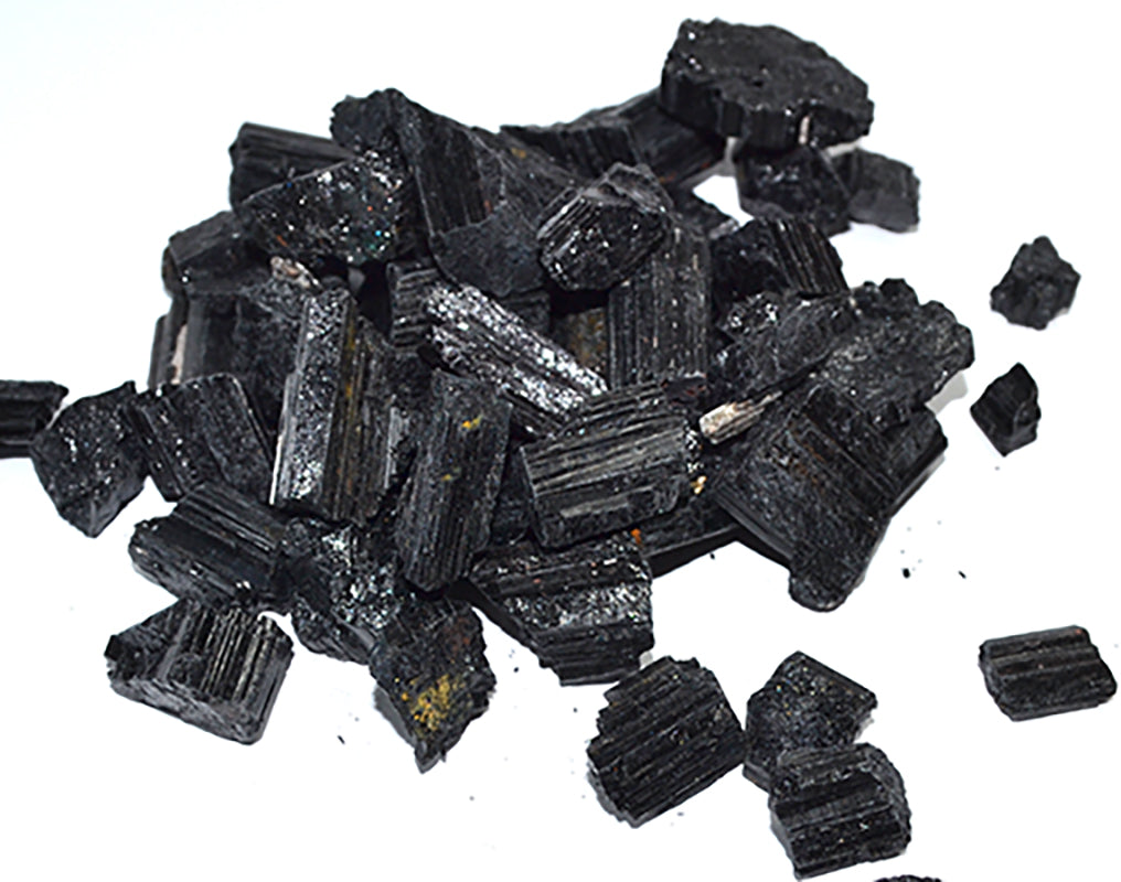 Black Tourmaline, untumbled stones | 1 lb
