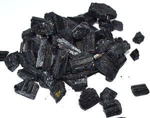 Black Tourmaline, untumbled stones | 1 lb