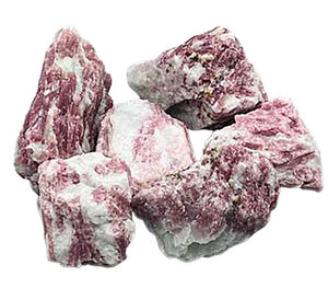 Pink Tourmaline with Quartz untumbled stones | 1 lb