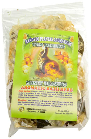 Money Drawing  (Ven Dinero) aromatic bath herb | 1 1/4oz