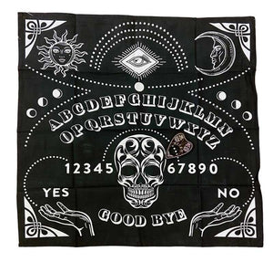 24"x24" Ouija, Black mat AzureGreen