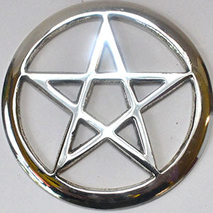 2 3/4" Pentagram altar tile AzureGreen