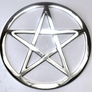 Cut-Out Pentagram altar tile 5 3/4" AzureGreen