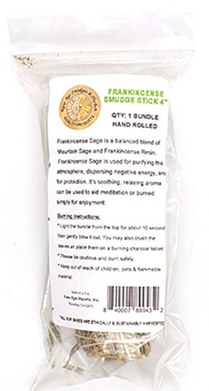 Sage & Frankincense smudge stick | 4"