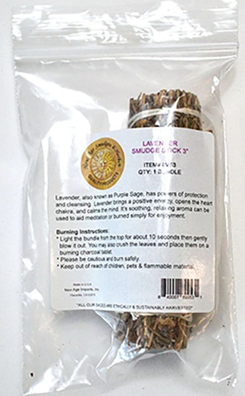 Lavender Smudge Stick | 4"