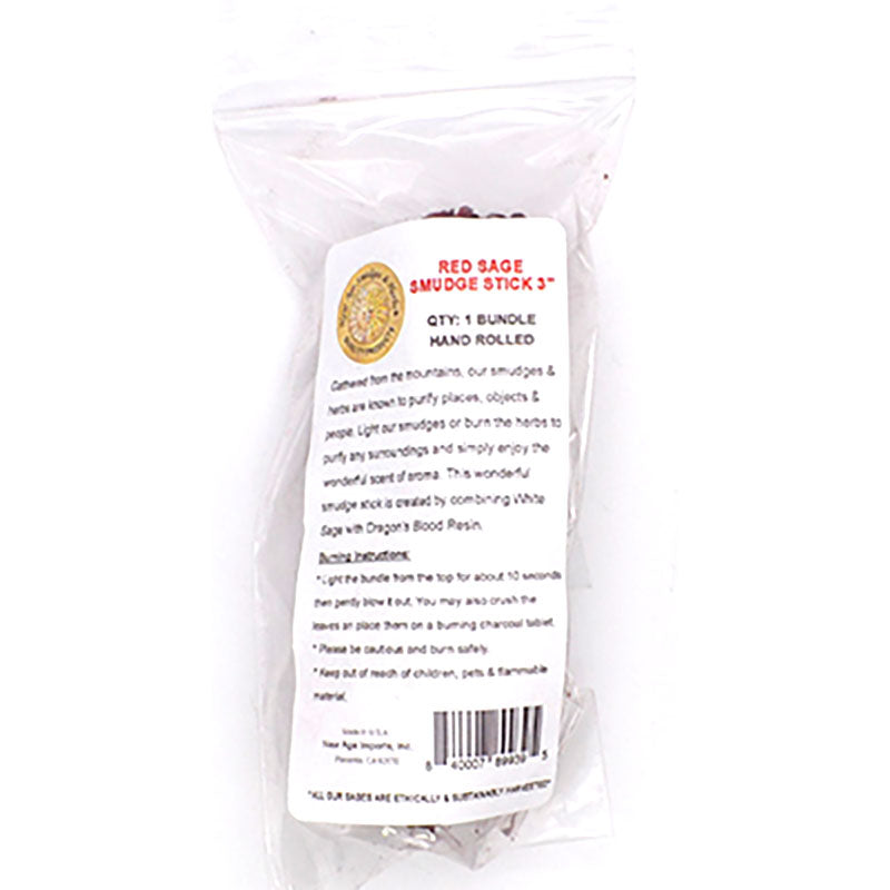 Dragons Blood & White Sage Smudge Stick | 3-4"