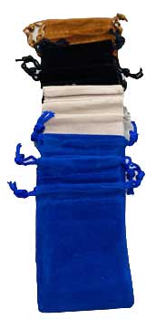 3" x 4" Mixed Velvet Pouches | 3" x 4"  (set of 12)