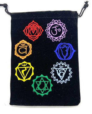 Chakra Black velveteen bag (set of 10) | 5"x 7"