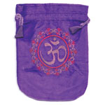 Om Purple velveteen bag | 6"x 8"