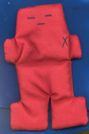 Red Cloth Voodoo Doll  5"