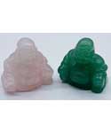 Crystal Buddha Figurines | 1 3/16" | (set of 2)