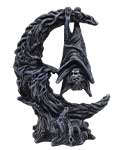 Bat Hanging on Moon Statue | 5 1/4"