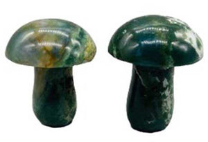 Mushroom Moss Agate | 1 3/4" | (set of 2)