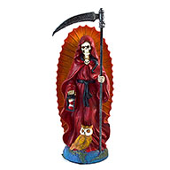 Santa Muerte Red Statue | 7"