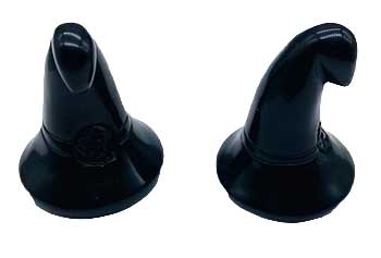 Witch's Hat Obsidian, Black |  1 3/4" |  (set of 2)