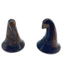 Witch's Hat Tiger Eye | 1 3/4" | Set of 2