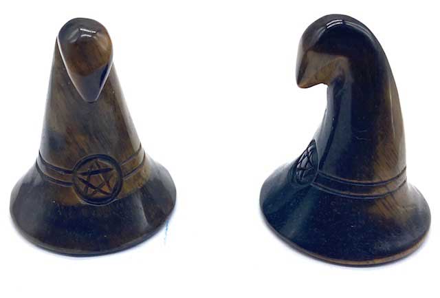 Witch's Hat Tiger Eye | 1 3/4" | Set of 2