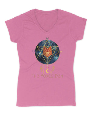 The Foxes Den V Neck Simple T Shirt