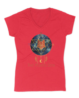 The Foxes Den V Neck Simple T Shirt