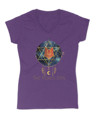 The Foxes Den V Neck Simple T Shirt