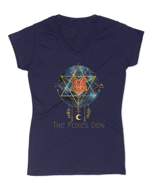 The Foxes Den V Neck Simple T Shirt
