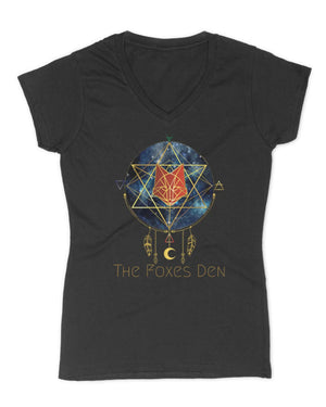 The Foxes Den V Neck Simple T Shirt