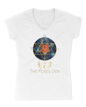 The Foxes Den V Neck Simple T Shirt