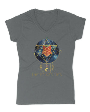 The Foxes Den V Neck Simple T Shirt