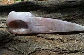Pink Amethyst THOTH Bird Skull Crystal Carving | Rare | AAA+ | Argentina | Raven | The Foxes Den