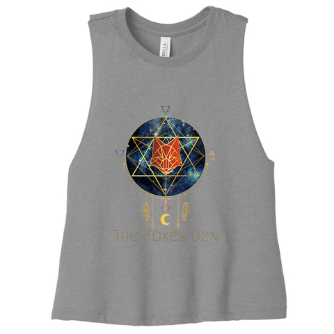 The Foxes Den Racerback Cropped Tank