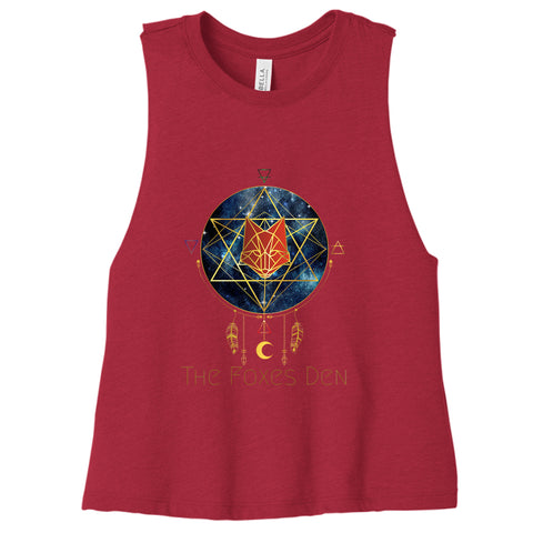The Foxes Den Racerback Cropped Tank