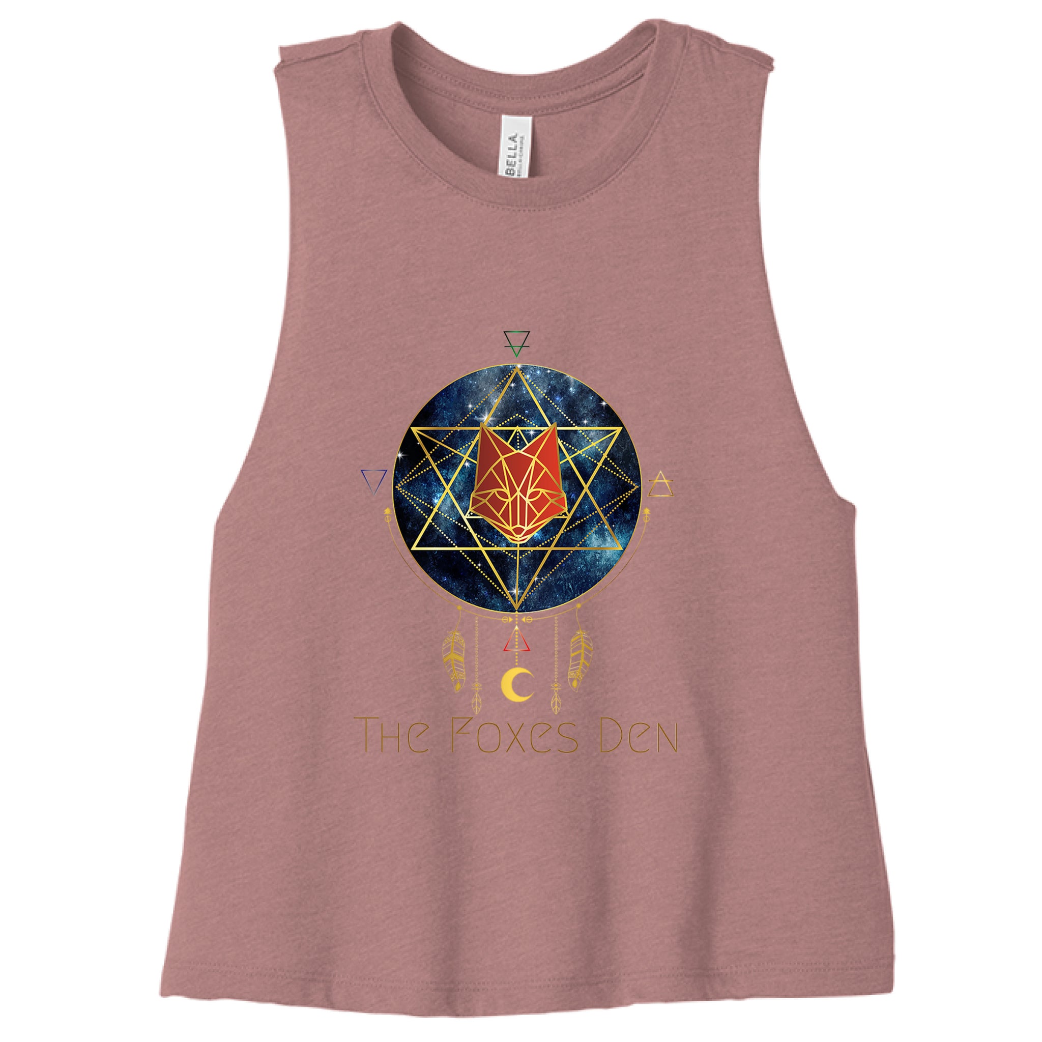 The Foxes Den Racerback Cropped Tank