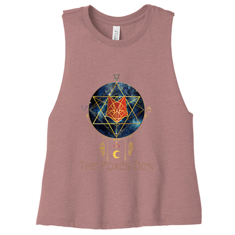 The Foxes Den Racerback Cropped Tank