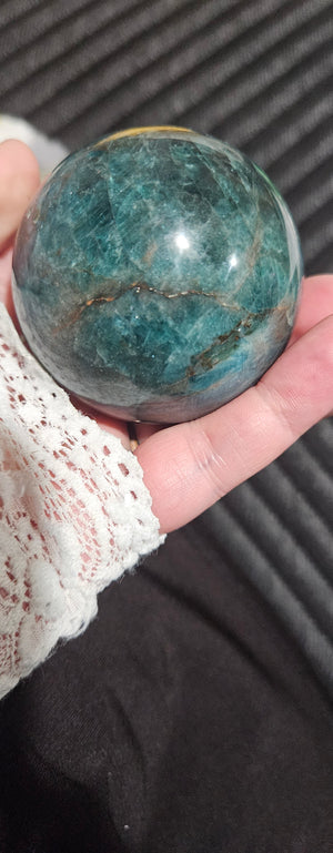 Blue Apatite Sphere