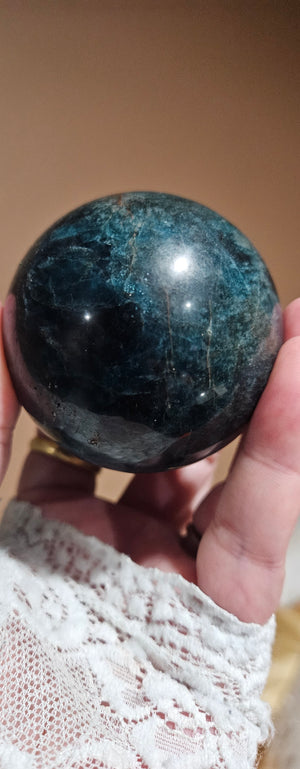 Blue Apatite Sphere
