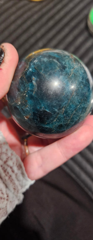 Blue Apatite Sphere