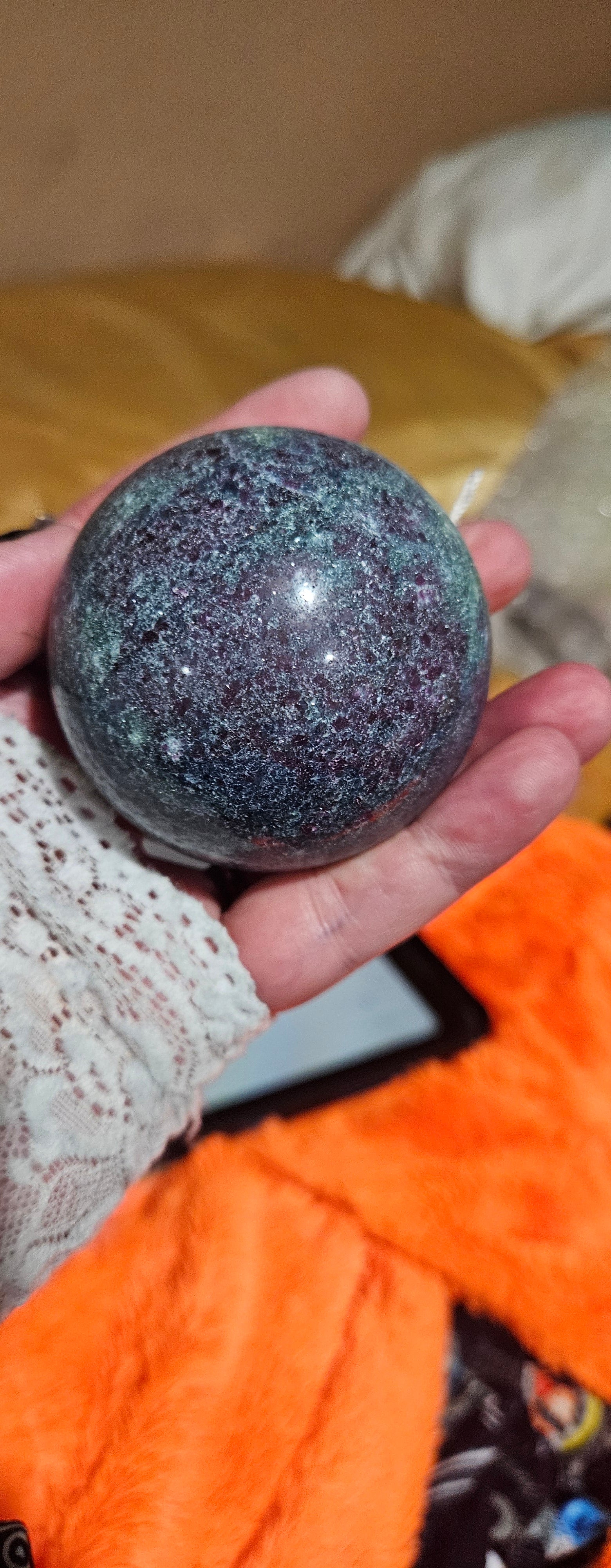 Ruby Kyanite Sphere