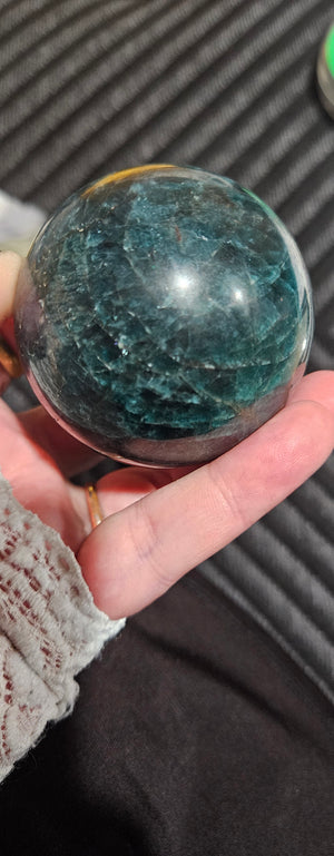 Blue Apatite Sphere